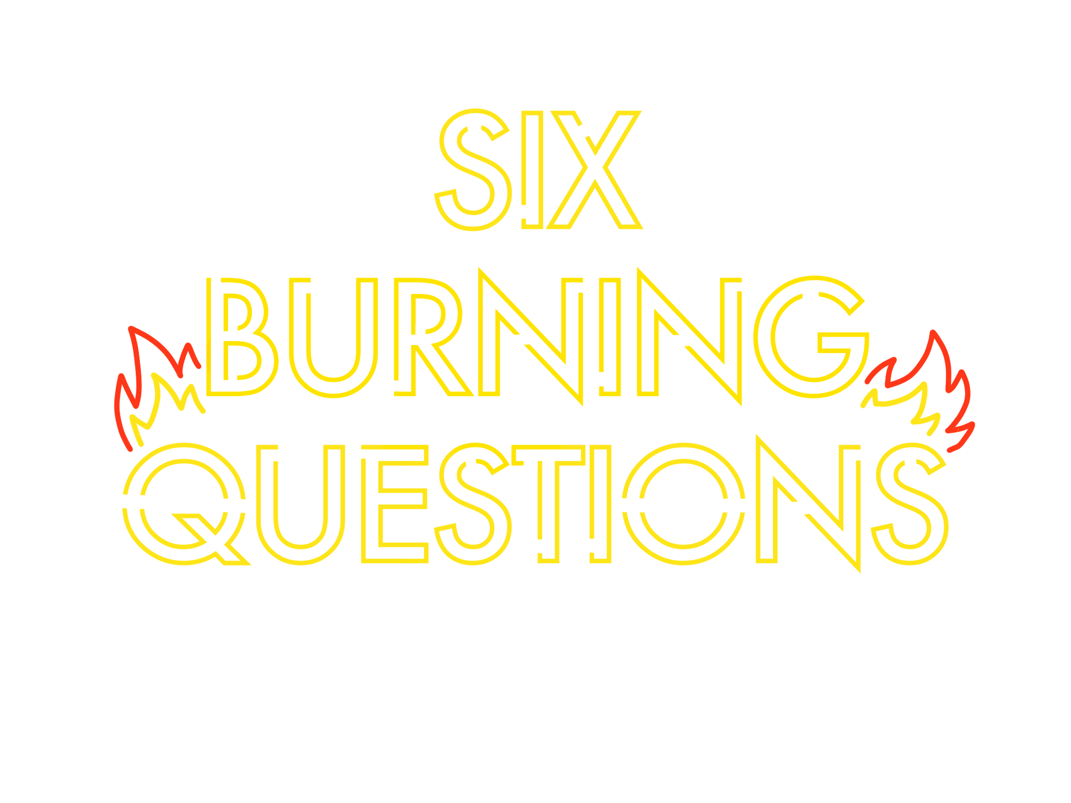 Six Burning Questions logo, yellow color variant